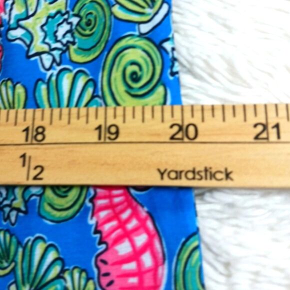 Simply Southern Bell Sleeved Tropical Midi Dress Seahorse & Shells Women's Large - Picture 12 of 13